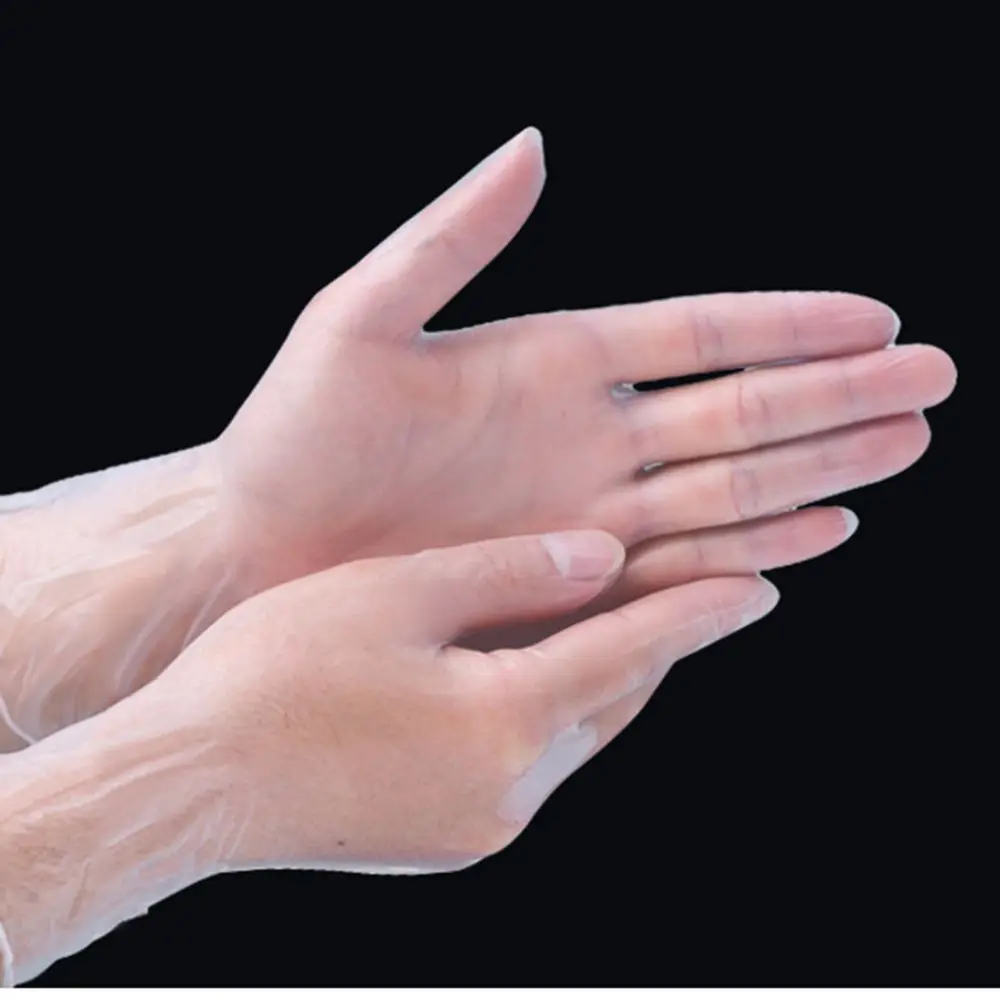 

10 Pairs/Set Powder Free Disposable Kitchen Beauty Lab Gloves Latex Vinyl or Nitrile Multi Purpose PVC Transparent Rubber Gloves