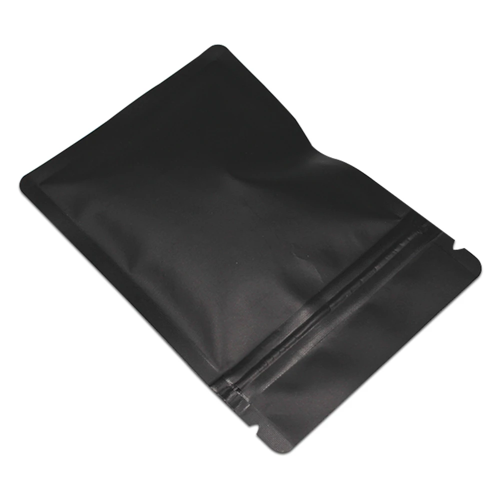 100 шт./лот матовая черная алюминиевая фольга посылка сумки кухня пряный кофе