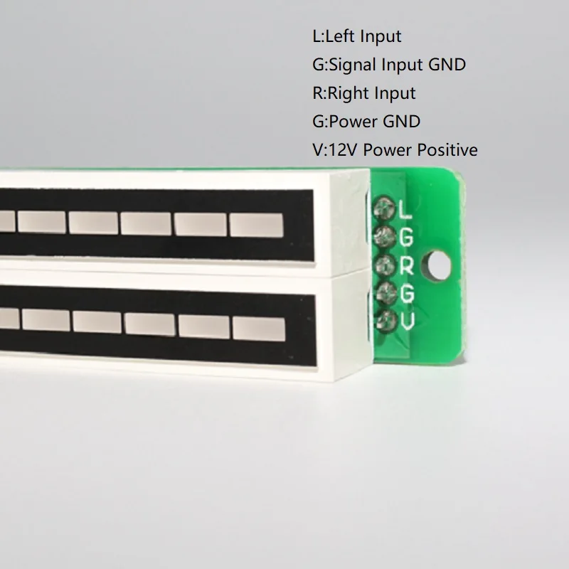 Двойной индикатор уровня 12 светодиодный стерео усилитель мощности громкость