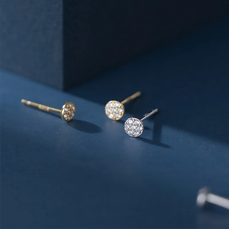 Женские серьги-гвоздики из серебра 925 пробы с фианитами | Украшения и аксессуары