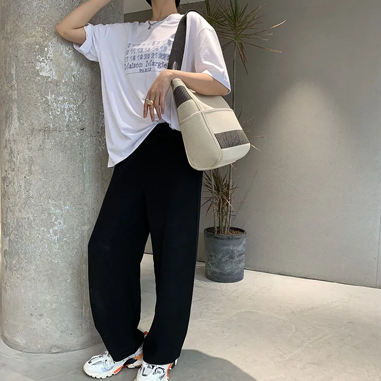 

3in1 Composite Bags for Women Quality Canvas Patchwork Bucket Bag Ladies One Shoulder Messenger Bag Simple Fashion Shopping Tote