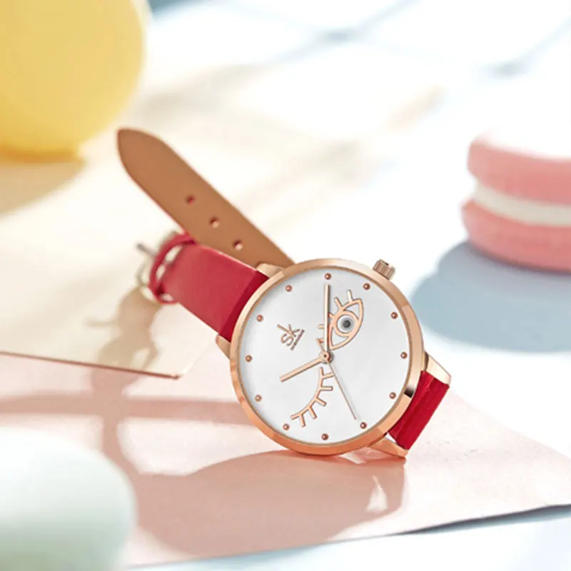 

Ladies Watch Luxury Brand Quartz Wristwatches Leather Waterproof Women Watches Female Clock Creative Simple Wrist Watch Women