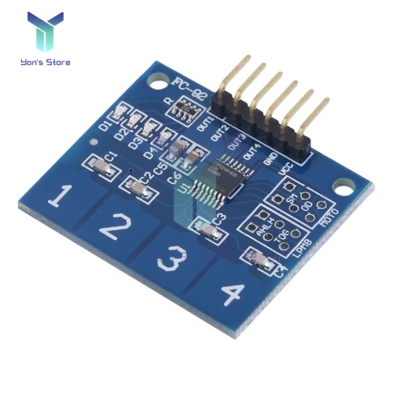 

diymore TTP224/TTP226/TTP229 4/8/16 Channel Digital Capacitive Switch Touch Sensor Module for Arduino