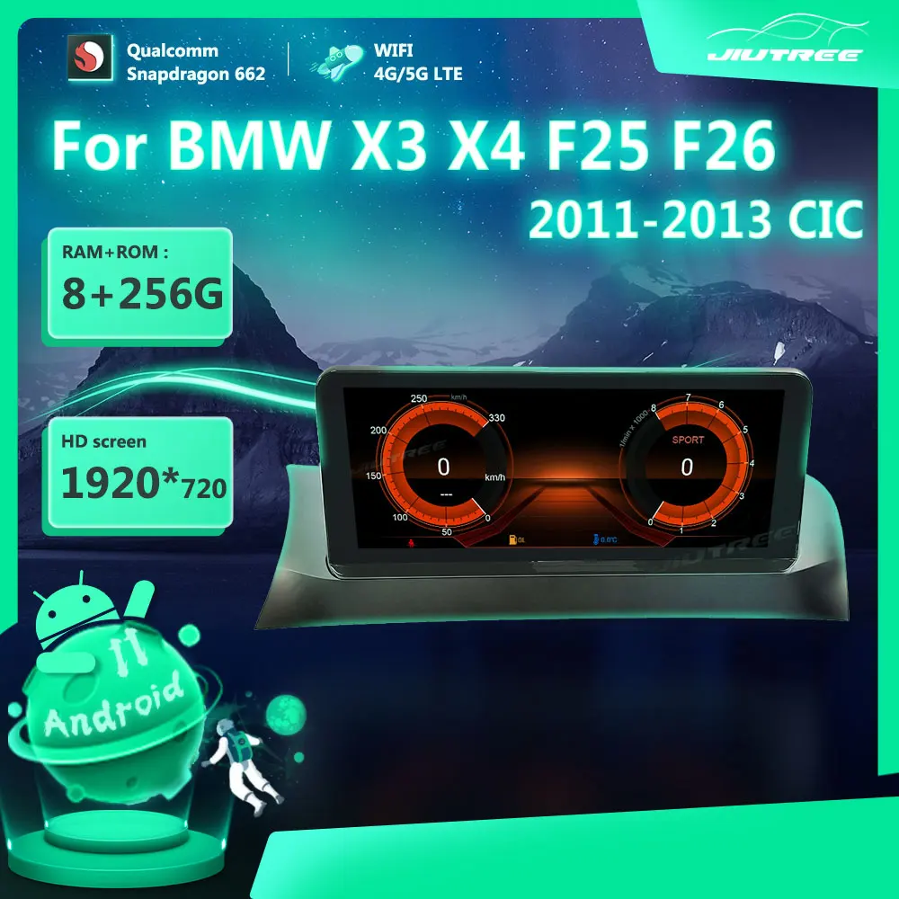 

Автомобильный радиоприемник 12,3 дюйма 256G Android 11,0 для BMW X3 X4 F25 F26 2011-2013 система GPS-навигация мультимедийный плеер стерео ресивер