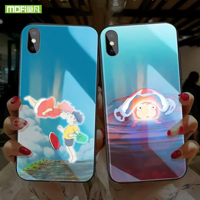 Умный светодиодный светящийся чехол для телефона iPhone XR XS MAX Funda милый мультяшный