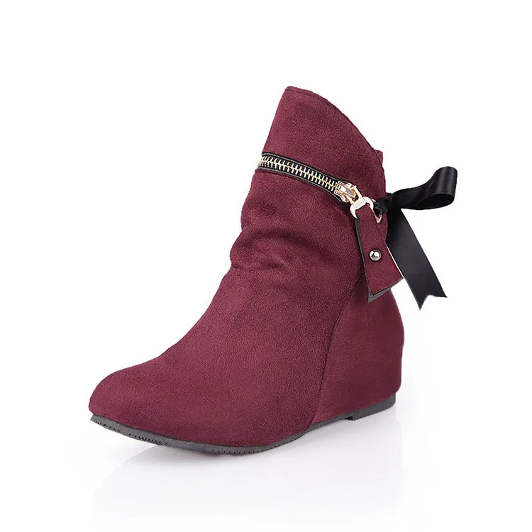 

Women 2019 Ankle Boots For Women Wedges Winter Shoes Women Zipper Casual Boots Size 35-43 Botas Mujer fgb89