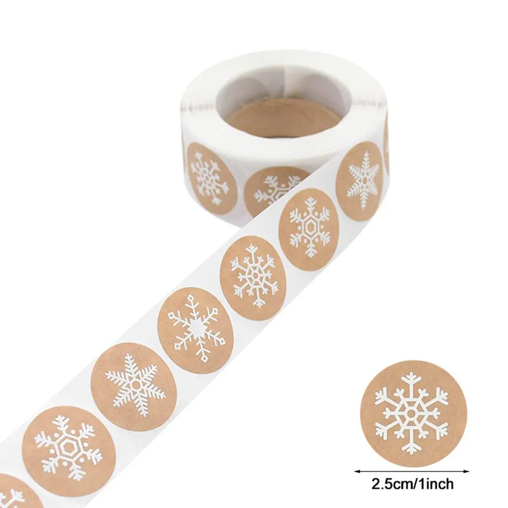 

500pcs Sticker Seal Label Handmade With Cute Christmas Patterns Convenient And Portable Self-adhesive Label Sticker