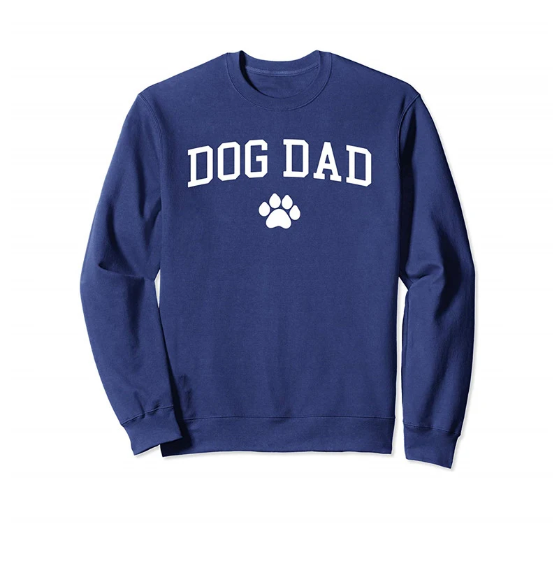 Толстовка с принтом собаки папы и забавных букв для мужчин повседневные топы