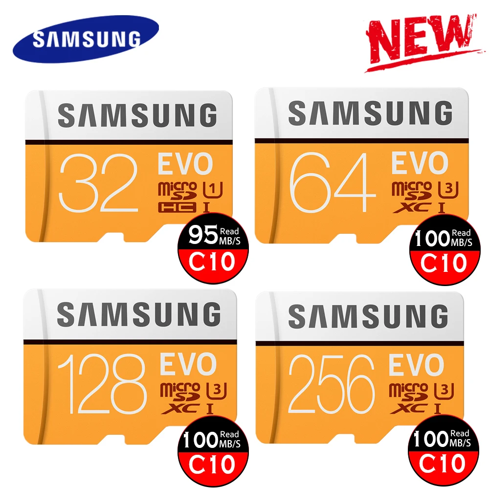 Карта micro sd SAMSUNG EVO 128 ГБ 32 класс 10 карта памяти UHS 1 256 tf флеш 64 ГБ|Карты памяти| |