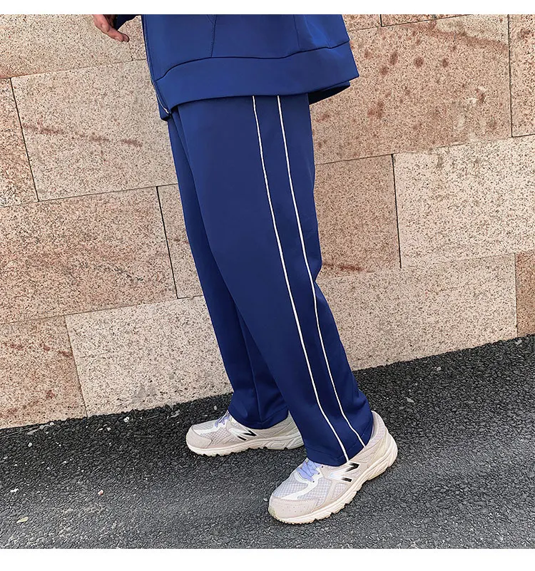 LAPPSTER Tracksuit мужской спортивный костюм осень мужские модные брюки комплект из двух предметов Мужской боковой полосатый Бомбер куртка пальто