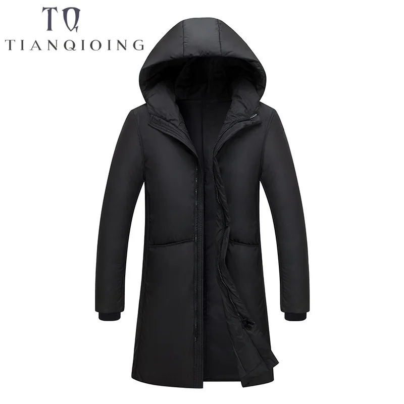 Мужской пуховик с толстым подкладом теплое пальто на утином пуху воротником из
