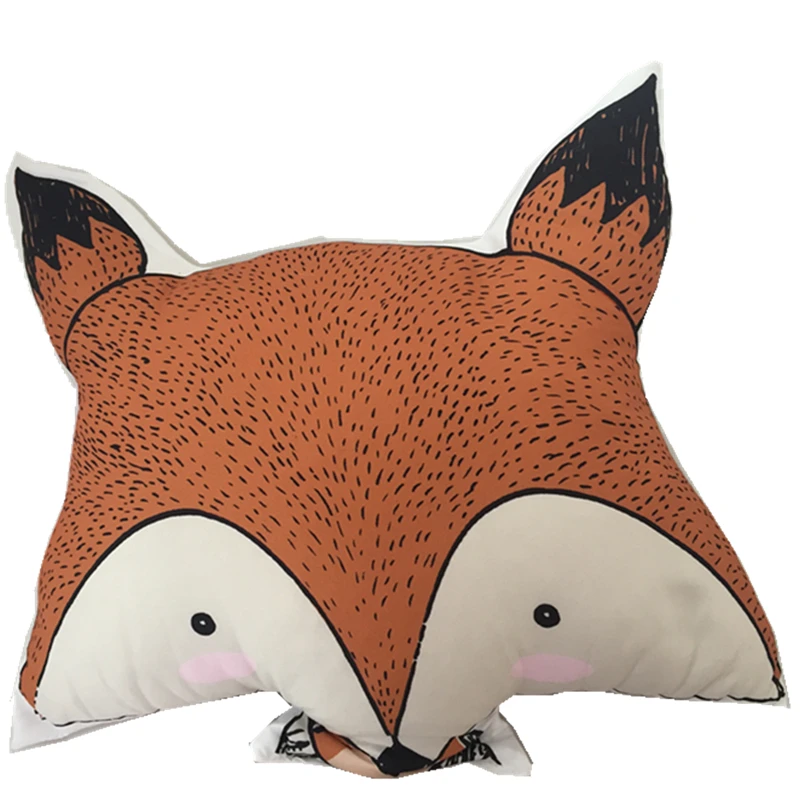 Мультяшные животные лиса подушка спокойный сон домашняя декоративная