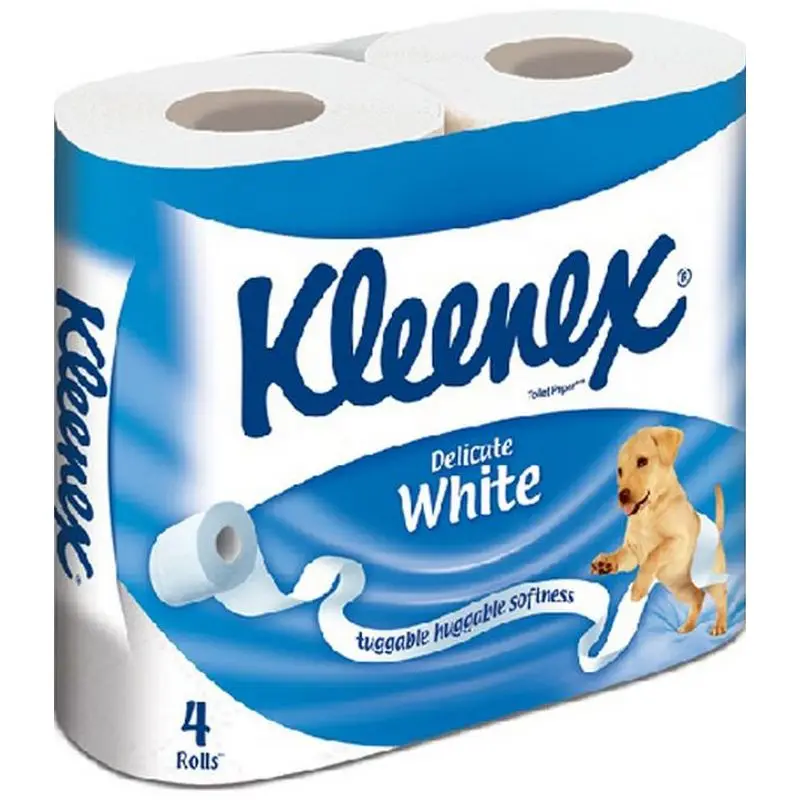 Туалетная бумага Kleenex &quotDelicate white&quot 2 х слойная 4 рулона|Туалетная бумага| |