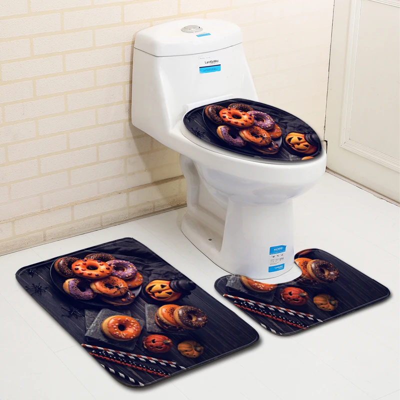 3 шт./набор набор ковриков для ванной в стиле Хеллоуина ванной|Коврики ванной| |