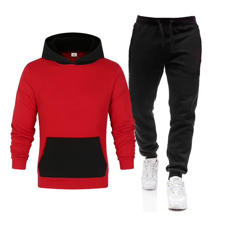 

2021 new men's casual fashion high-quality spring and autumn hooded suit sports running men's suit hat