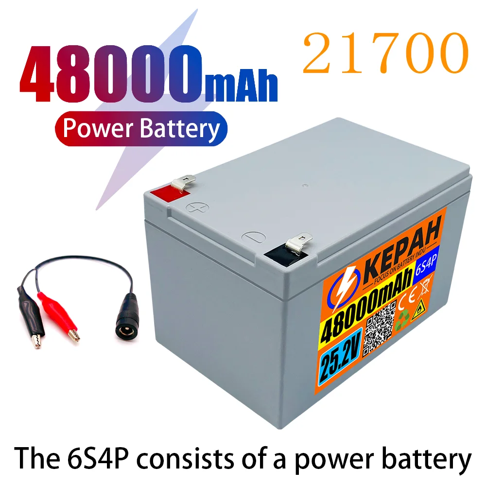 

6s4p 24V 48ah 21700 battery very durable 25,2v 48000ah electric bicycle moped /electric bicycle / high power for different tools