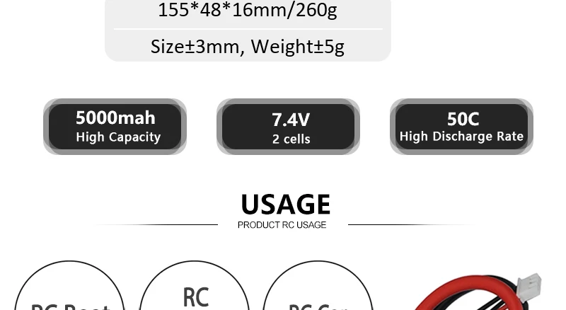 HRB 2S 7,4 V Lipo батарея 2200mah 2600mah 3000mah 3300mah 4000mah 5000mah 6000mah 8000mah 12000mah 16000mah T Deans RC части 60C