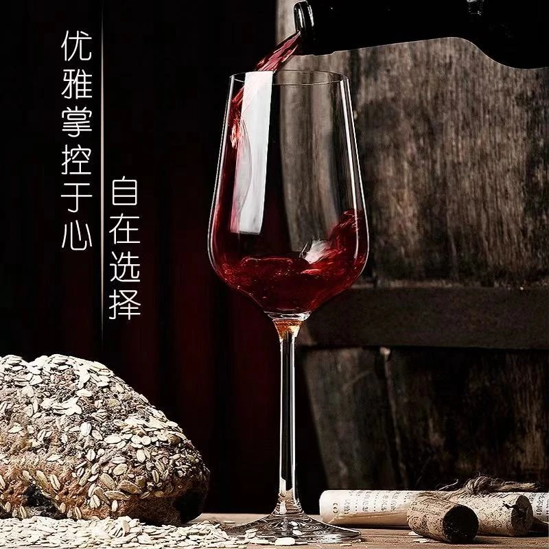 

6PCS/lot European Style Crystal Wine Glass Set Family Glass Wine Glass Large Goblet