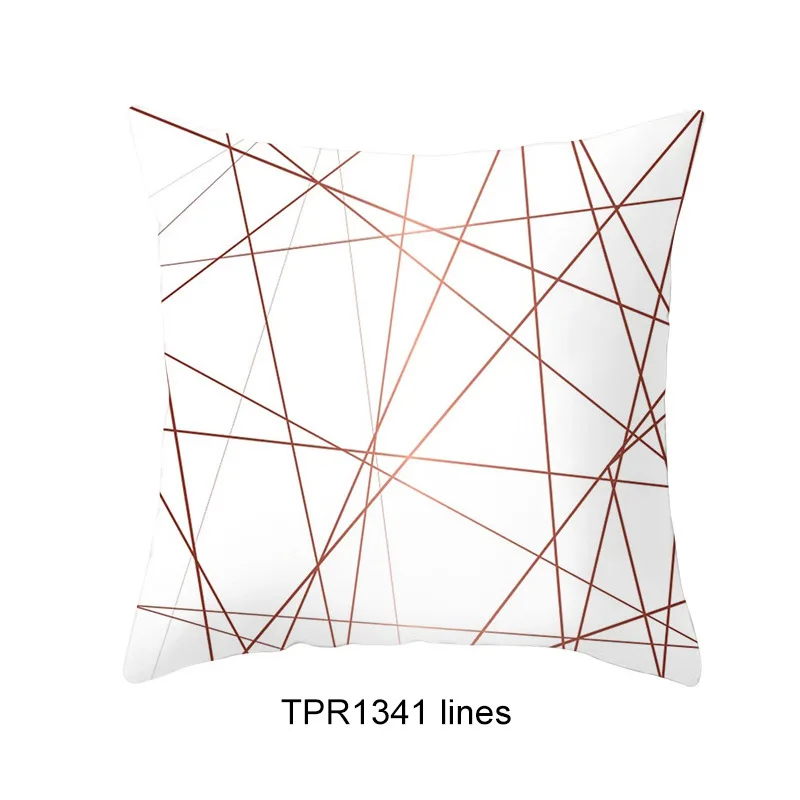 TPR1341 lines Простой геометрический стиль декоративные наволочки кожа домашний текстильная подушка чехол кровать бросок Декоративные 45x45 см - Цвет: TPR1341 lines