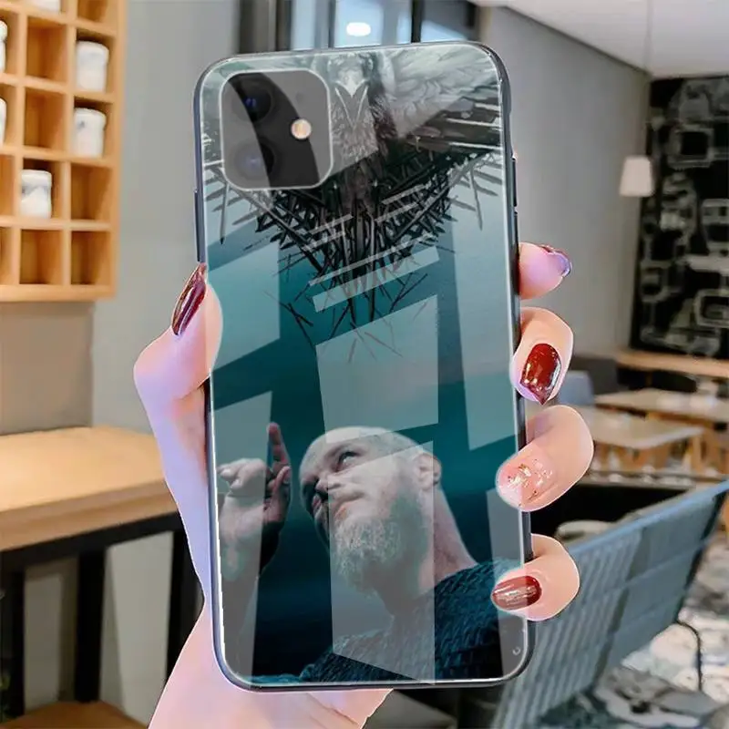 

Ragnar Lothbrok Vikings Cover Phone Cases Tempered Glass For Iphone6plus 6S 7 7plus 8 X XS XSmax XR 11 12 Pro Max 12mini