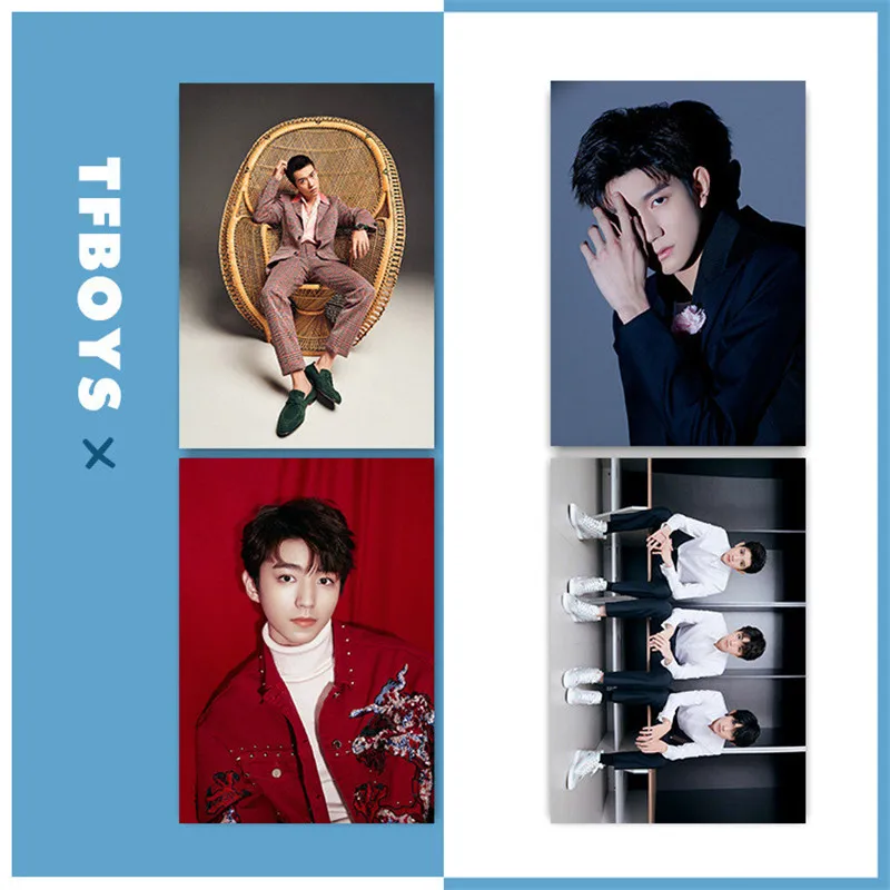 4 шт. SUPERM STRAYKIDS GOT7 TFBOYS двойная картинка высокой четкости наклейка украшение бумаги