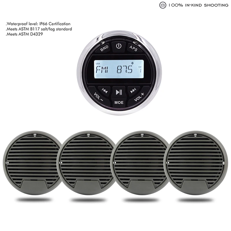 Морской Bluetooth стерео MP3 плеер радио аудио медиа-ресивер FM AM Автомобильный MP3-плеер