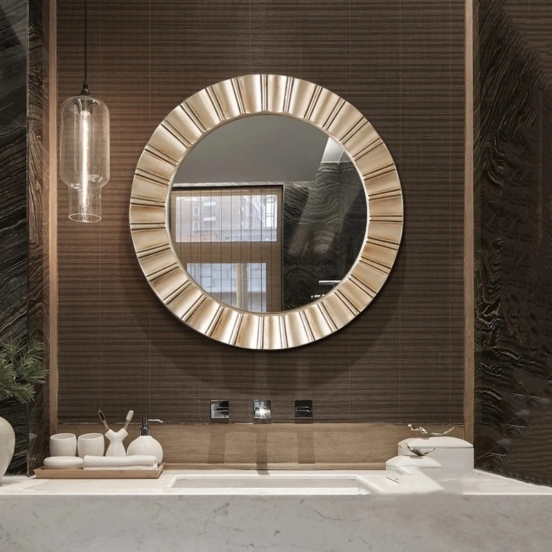 

European Style Classic Bathroom Mirror Wall Decor Living Room Ornaments