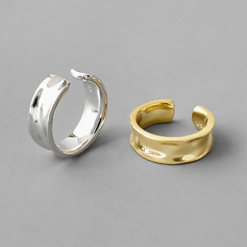 Посеребренные серьги золотого цвета геометрические круглые минималистичные