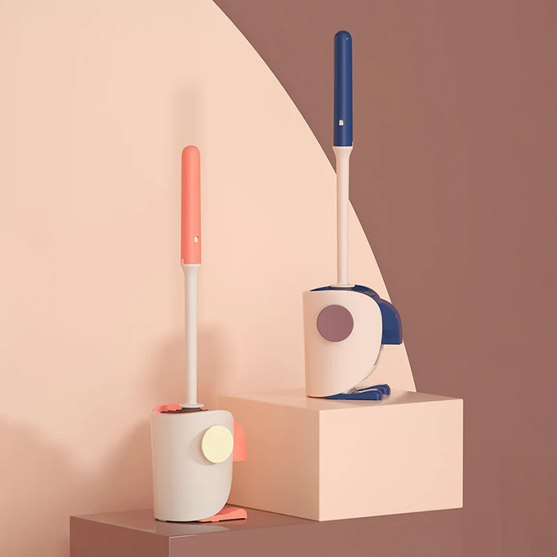 Силиконовый держатель для туалетной щетки настенный напольный чистящий