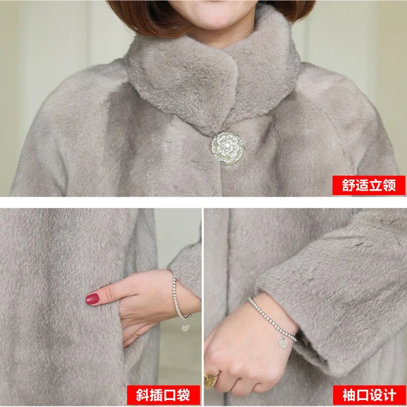 2022 шикарная норковая парка Женская шуба средней длины винтажные топы Зимние