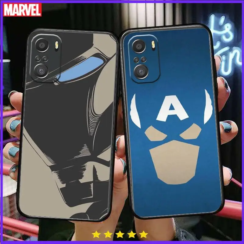 

Marvel Comics Heroes Phone Case For xiaomi mi 11 Lite pro Ultra 10s 9 8 MIX 4 FOLD 10T 5g Black Cover Silicone Back Prett