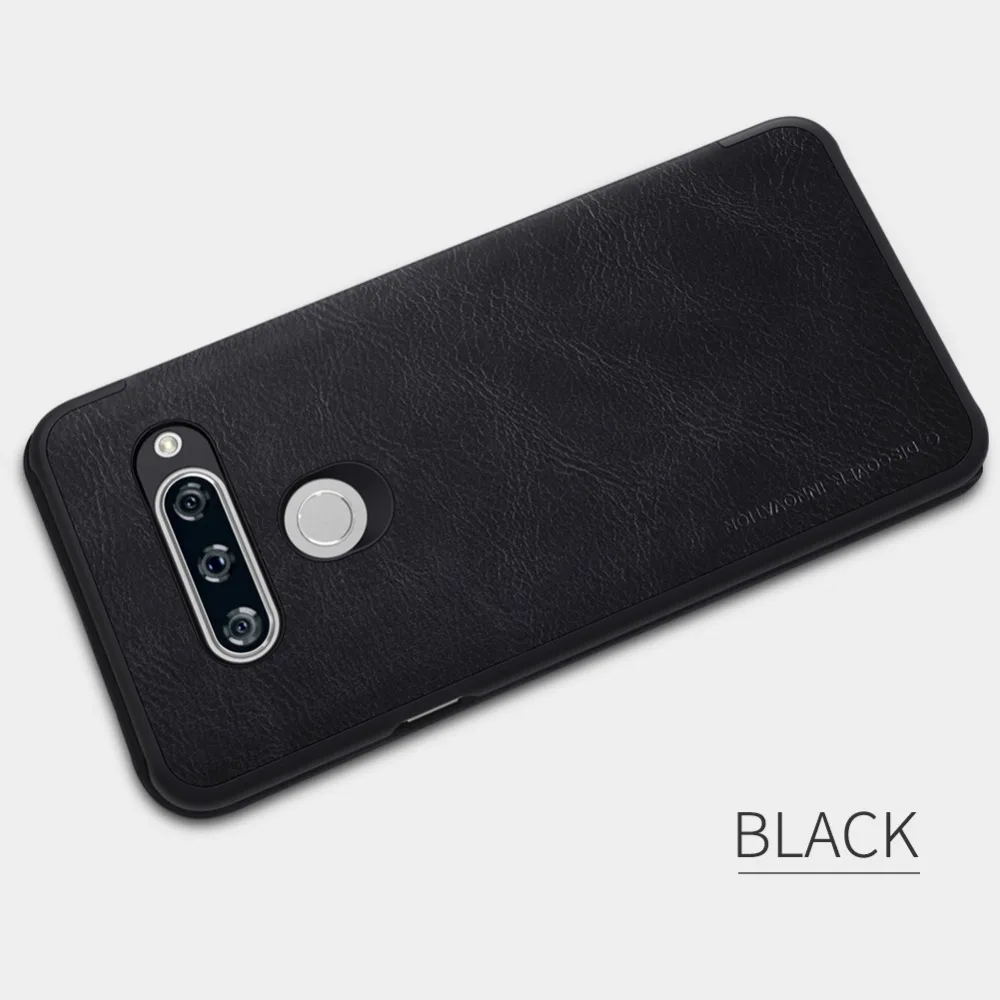 Флип-чехол для LG G7 ThinQ LG G8 ThinQ Nillkin Винтаж Qin PU кожаный флип-чехол смарт функция пробуждения для LG V40 чехол ThinQ