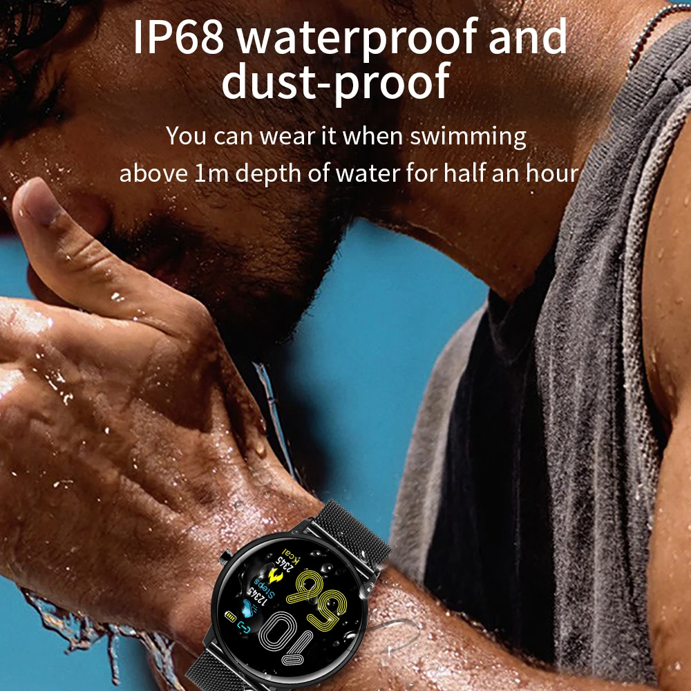 

2020 MX6 full screen touch smart bracelet watch pedometer heart rate ECG sleep blood oxygen monitoring IP68 waterproof swimming