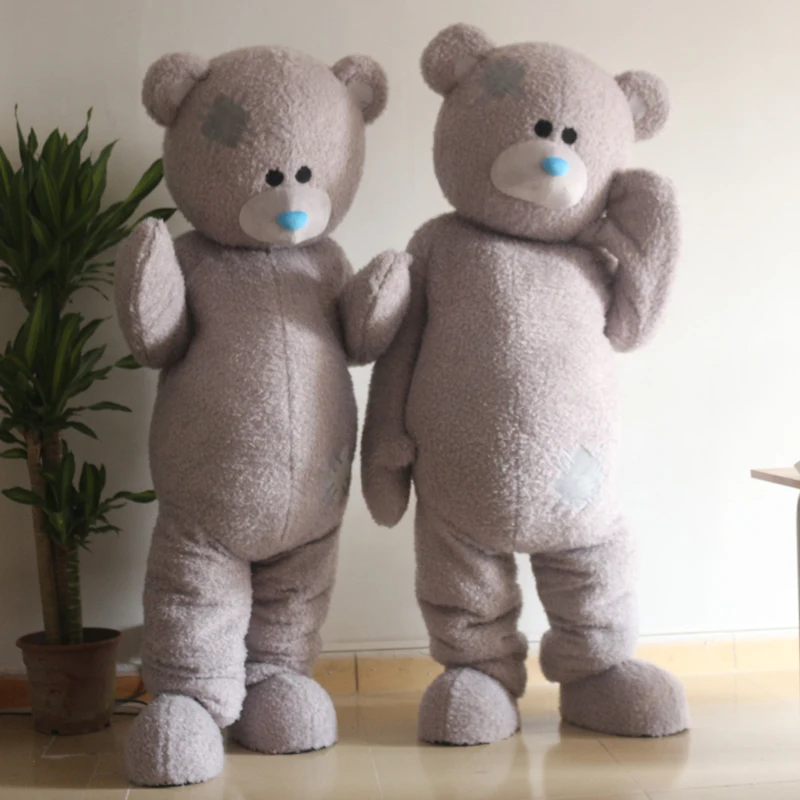 Хэллоуин русский плюшевый медведь синий маскарадный костюм Косплей Взрослый