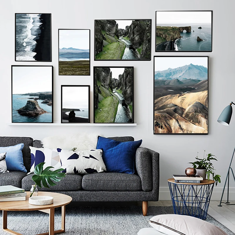 

Forest Valley River Ocean Mountain Picture Nordic Landscape Canvas Prints & Posters Bedroom Living Room Painting Wall Art Decor