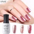 HNM розовое золото блестящий Гель-лак для ногтей Лаки UV лака, светодиодный светильник био-Гели Soak Off! Полупостоянная 8 мл эмалевый лак Лаки лак для ногтей, полустойкое к