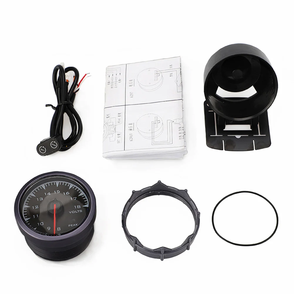 

Hot Car Voltmeter Voltage Gauge 8~18V 2.5 Inch 60mm 7 Color Light for 12V Vehicle X66