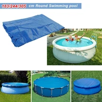 swimming pool cover dust rainproof pool cover blue round tarpaulin durable for family garden pools swimming pool accessories