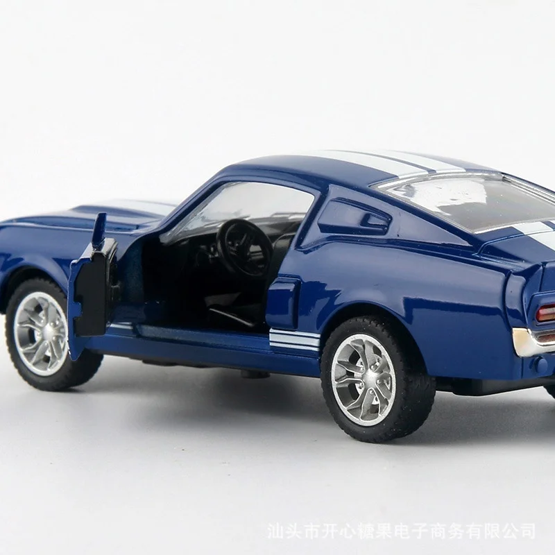 Ретро модель Ford Mustang 1/32 из сплава под давлением автомобиль с откидной крышкой