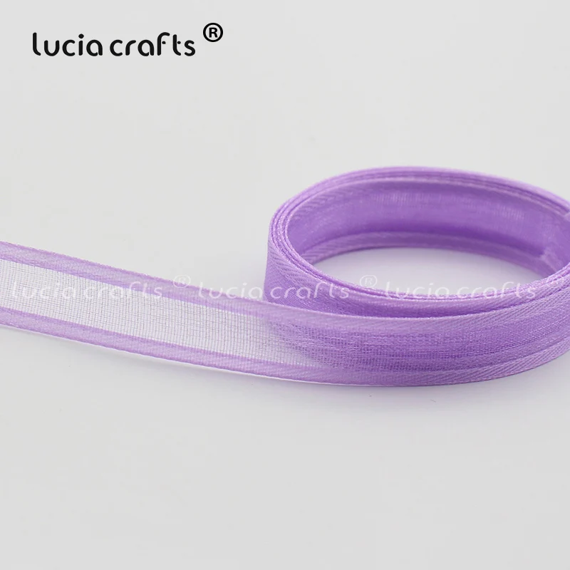 Lucia crafts 5/7Y 10 мм лента из органзы аксессуары для рукоделия и банта волос P0308|organza