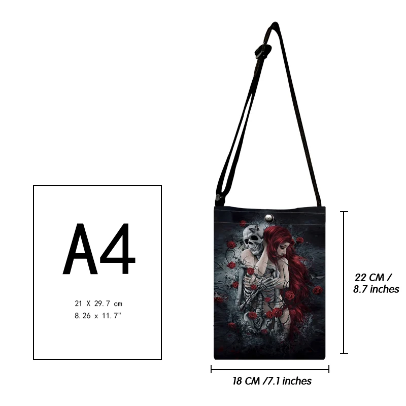 Модная женская сумка-мессенджер с изображением Дня мертвых цветов черепа и