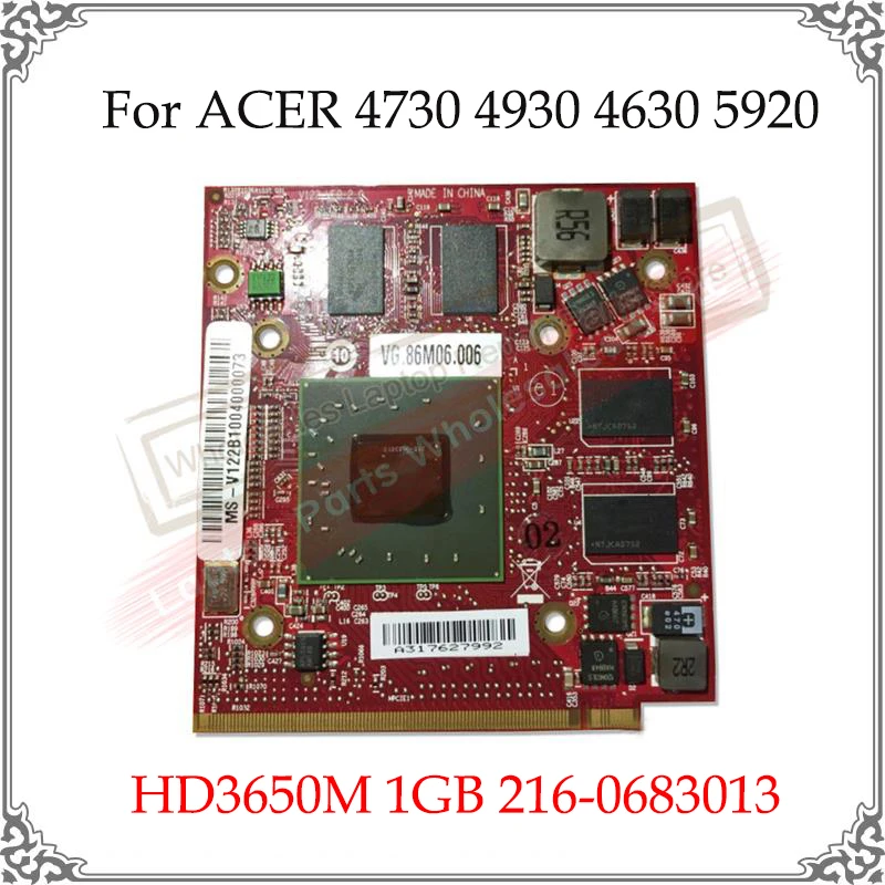 Оригинальная новая HD3650M HD 3650M 1 ГБ 216 0683013 графическая карта для ACER 4730 4930 4630 5920
