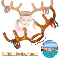 inflatable pvc santa reindeer antlers hat ring toss christmas holiday party game supplies toys nin668
