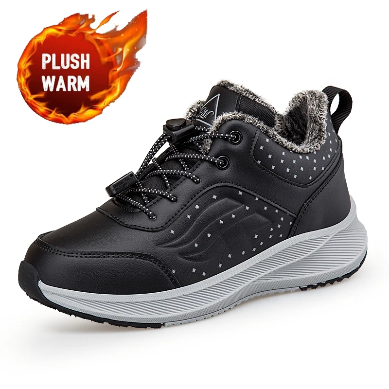 

Удобные зимние кроссовки, плюшевая Уличная обувь для женщин и мужчин, водонепроницаемая теплая обувь для снега