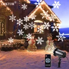 Уличный движущийся лазерный проектор со снежинками, Рождественский светодиодный сценический светильник для нового года, праздника, Рождества, вечеринки, сада, декоративная лампа