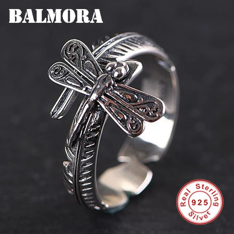 Женские открытые кольца BALMORA из стерлингового серебра 925 пробы с изображением