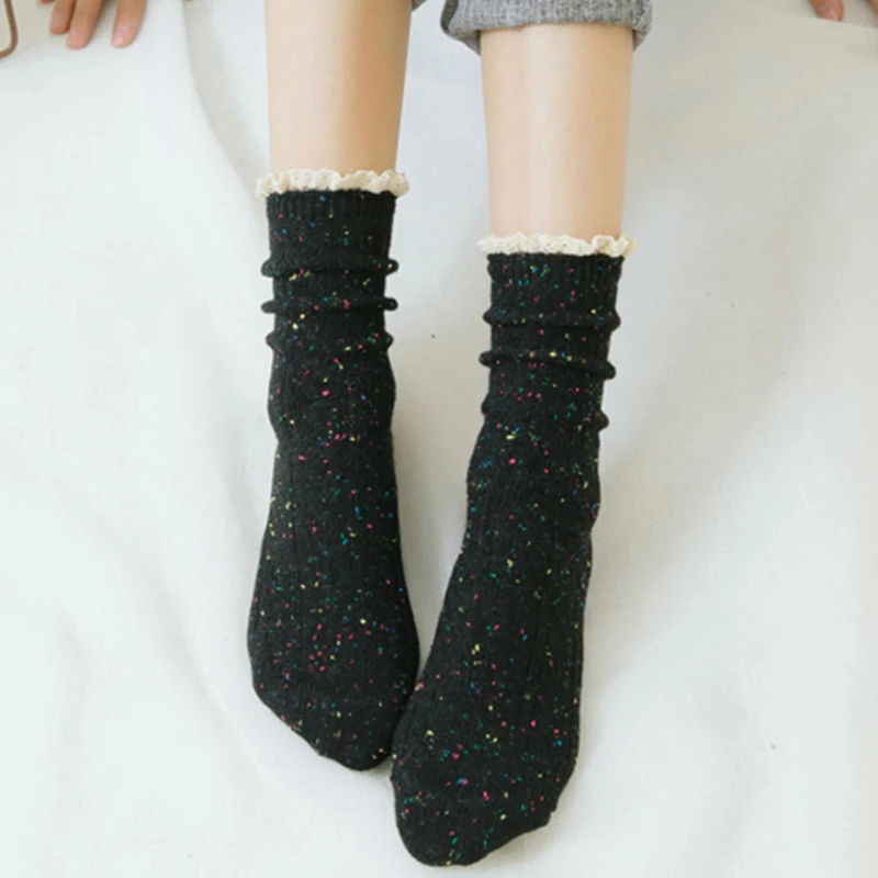 Забавные милые свободные короткие носки для школьниц в японском стиле Харадзюку