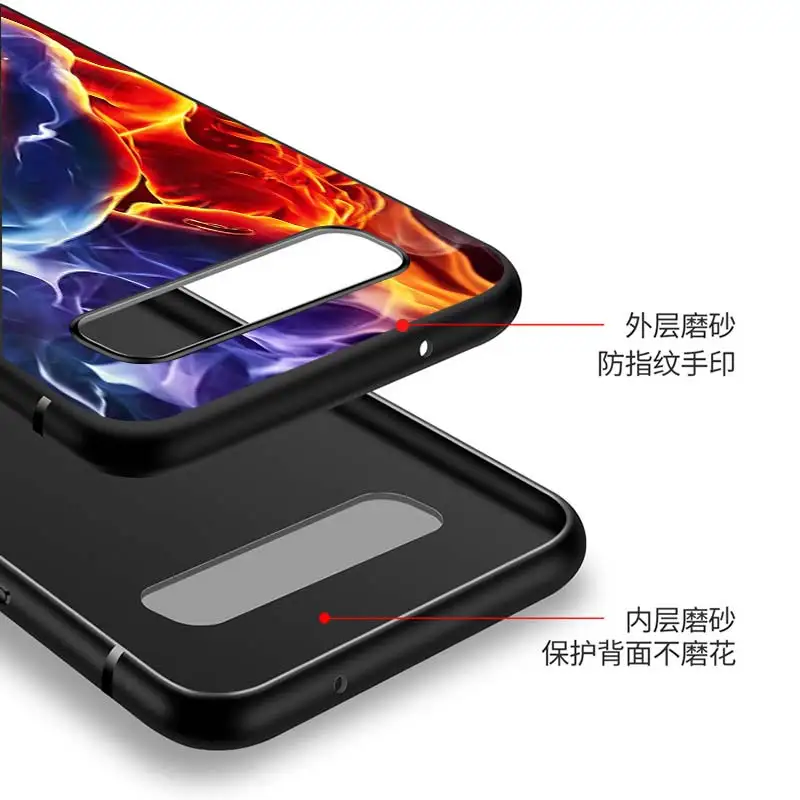 

Flame Beauty Art for Samsung Galaxy Note 20 S20 FE Lite Ultra 10 9 8 Pro S10E S10 5G S9 S8 S7 S6 Plus Black Phone Case