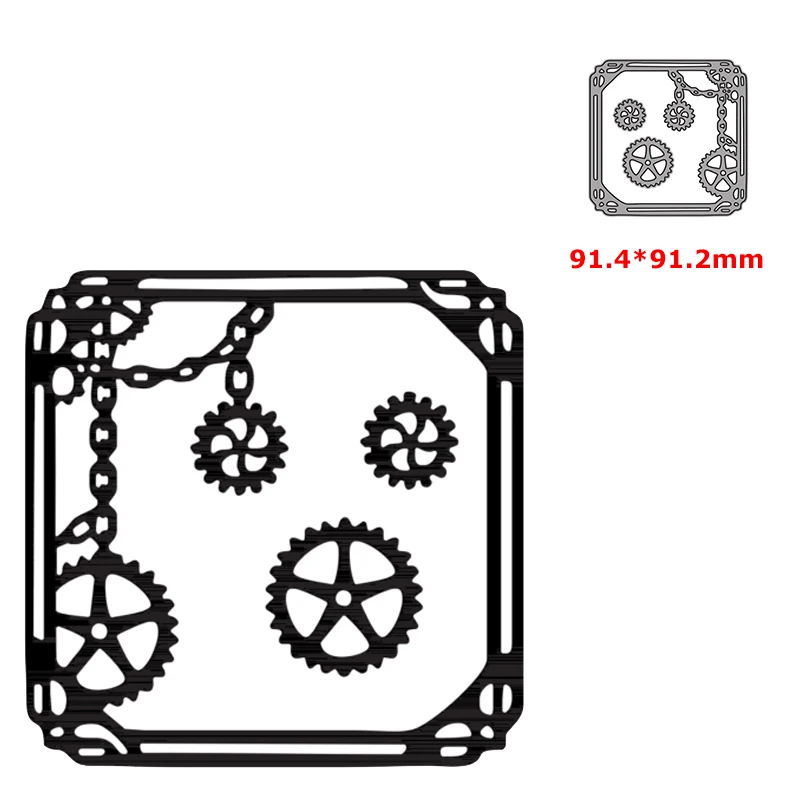 

metal cutting dies cut die mold frame gear chain decoration diy Scrapbook paper craft knife mould blade punch stencils dies