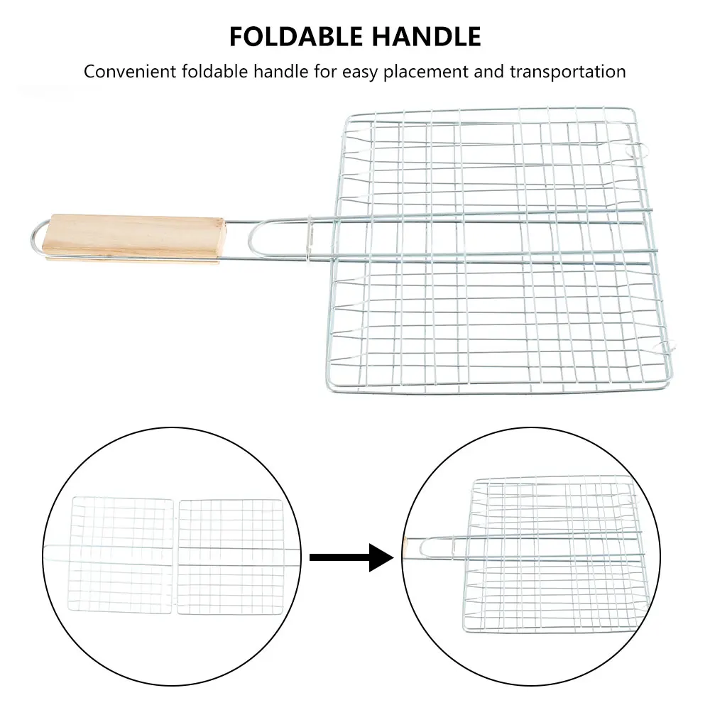 Корзина из Горячая Распродажа железной проволоки для барбекю сетка деревянная